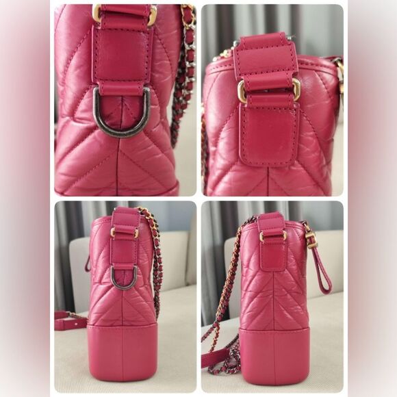 Chanel calfskin Gabrielle hobo Medium in hot pink - Picture 16 of 16